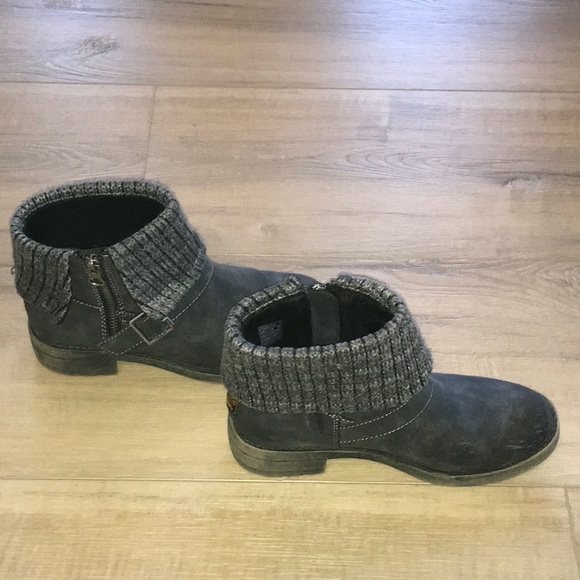 Rocket Dog Boot Size 6 Black With Side Zipper and Knitted Cuff - Picture 3 of 9